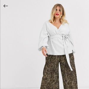 NWOT ASOS Curve Volume Sleeve Wrap Sweater